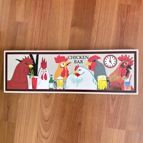 Montage Key West Other - Montage Key West 2004 Bar Sign Chickens Drinks Hand Cut Embossed Glossy Signed